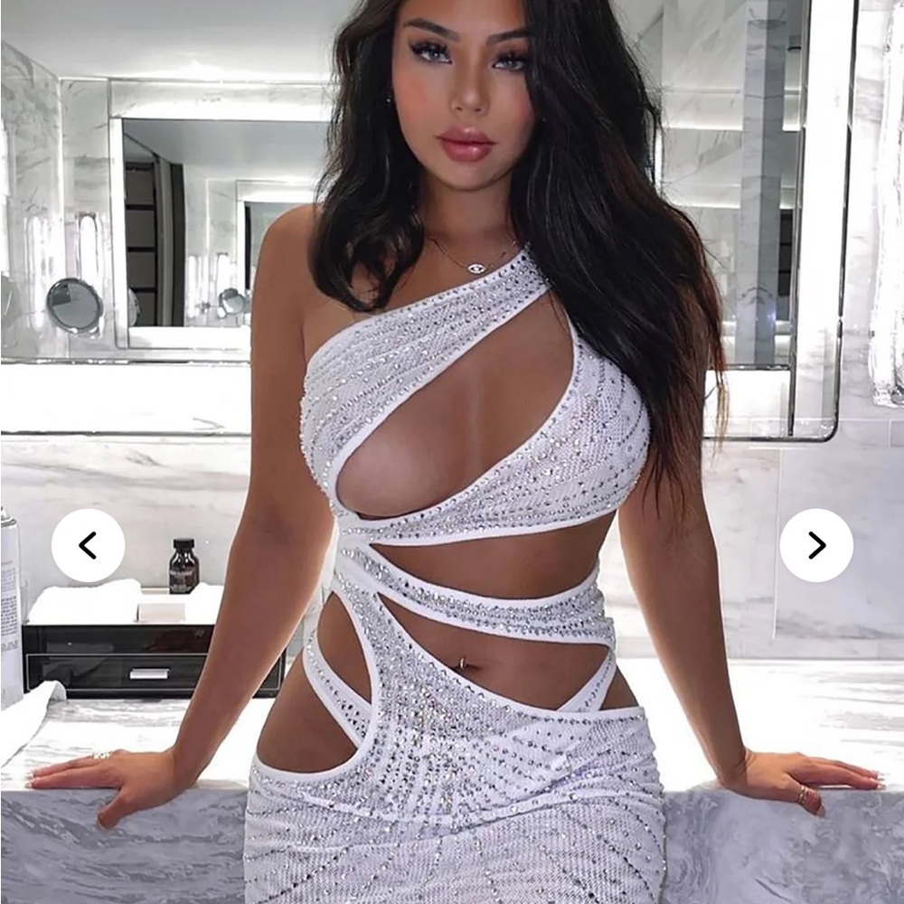 Sexy White Cut-Out Dress